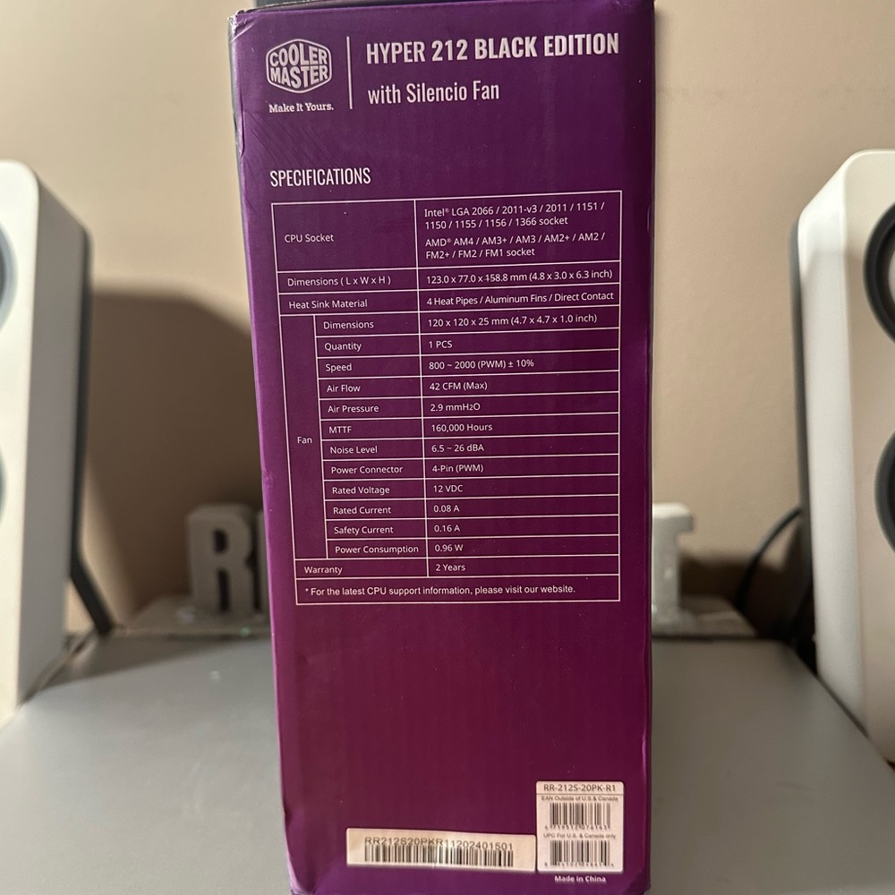 Cooler Master RR-212S-20PK-R1 Hyper 212 Black Edition (Brand New) - Picture 11 of 13
